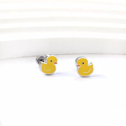 Yellow Duck Earrings