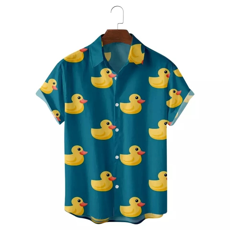 chemise-canards-bleue