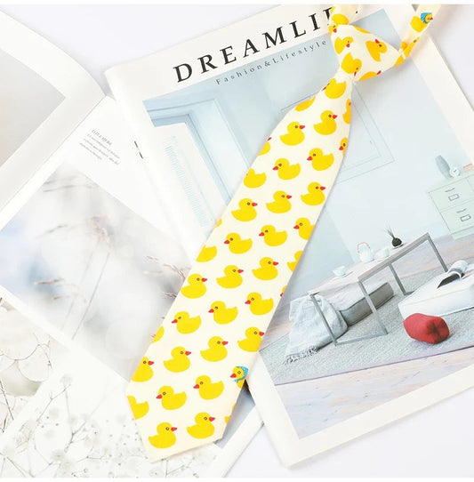 Fine yellow ducks tie