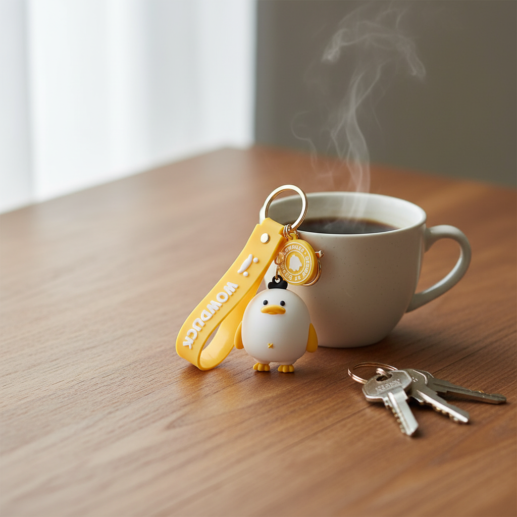 White Duck Keychain