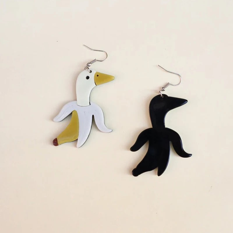 Banana Duck Earrings