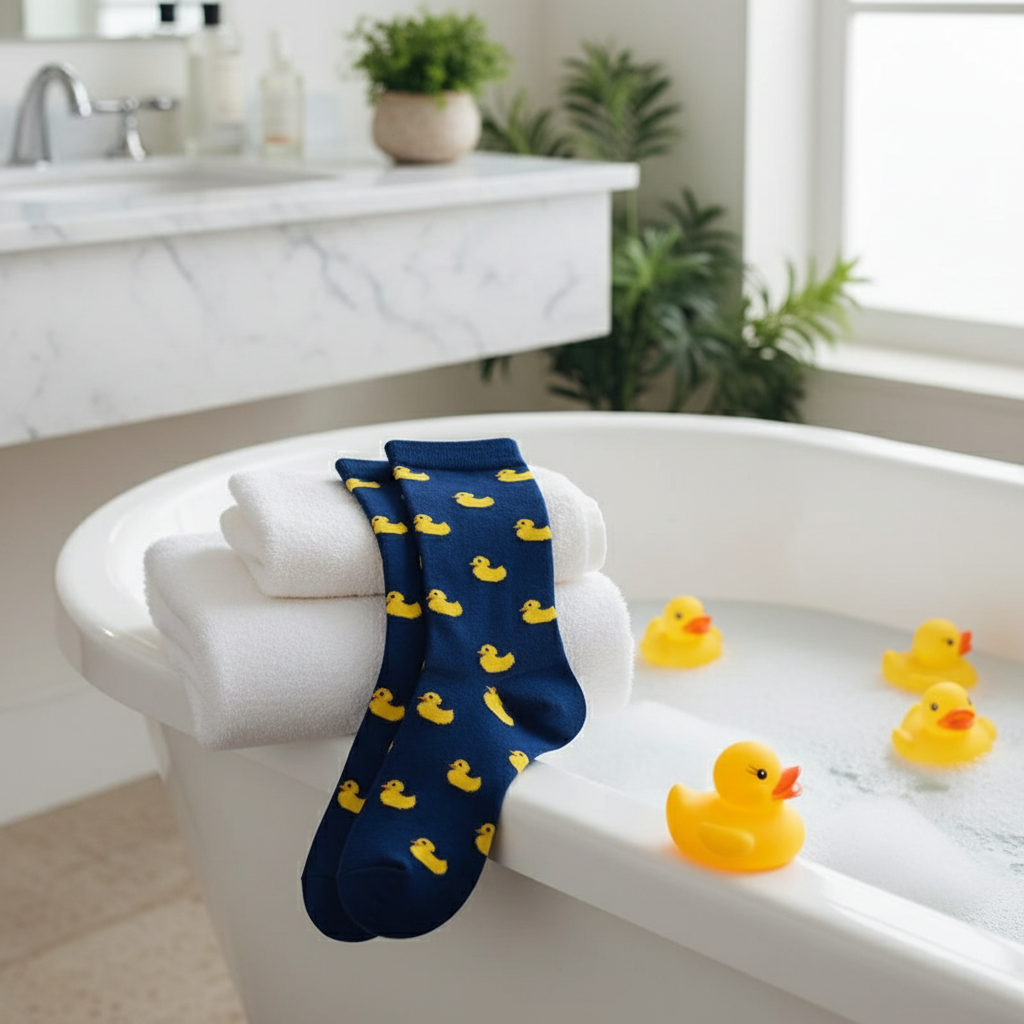 Gelbe Entensocken