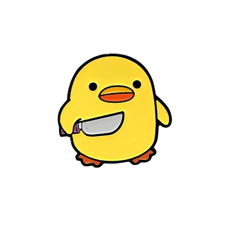 pins-canard-jaune-couteau-cdb
