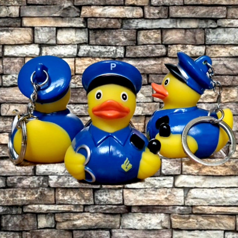 Polizei-Enten-Schlüsselanhänger