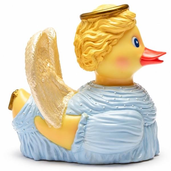 Canard Guardian Angel Rubba Ducks – vue de profil avec ailes dorées