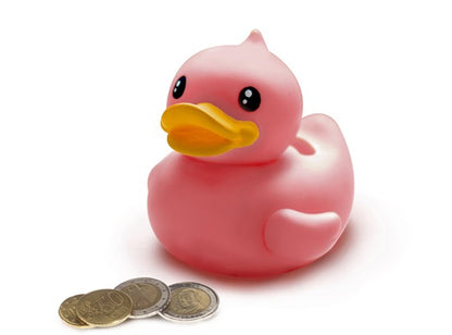 Little pink duck piggy bank