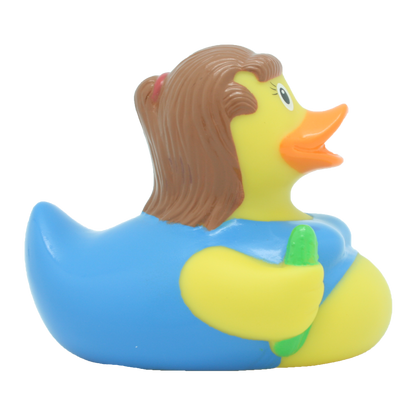 Pregnant woman duck