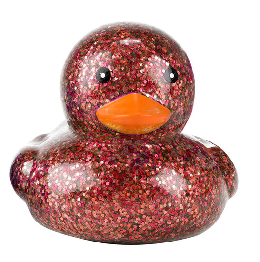 Red glitter duck