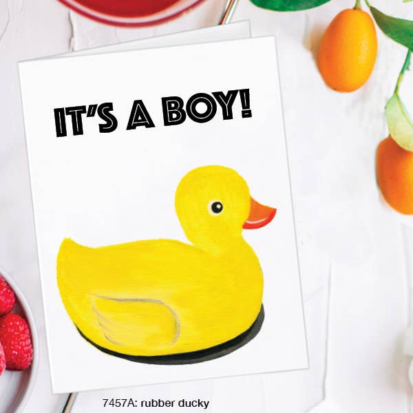 Duck boy birth card