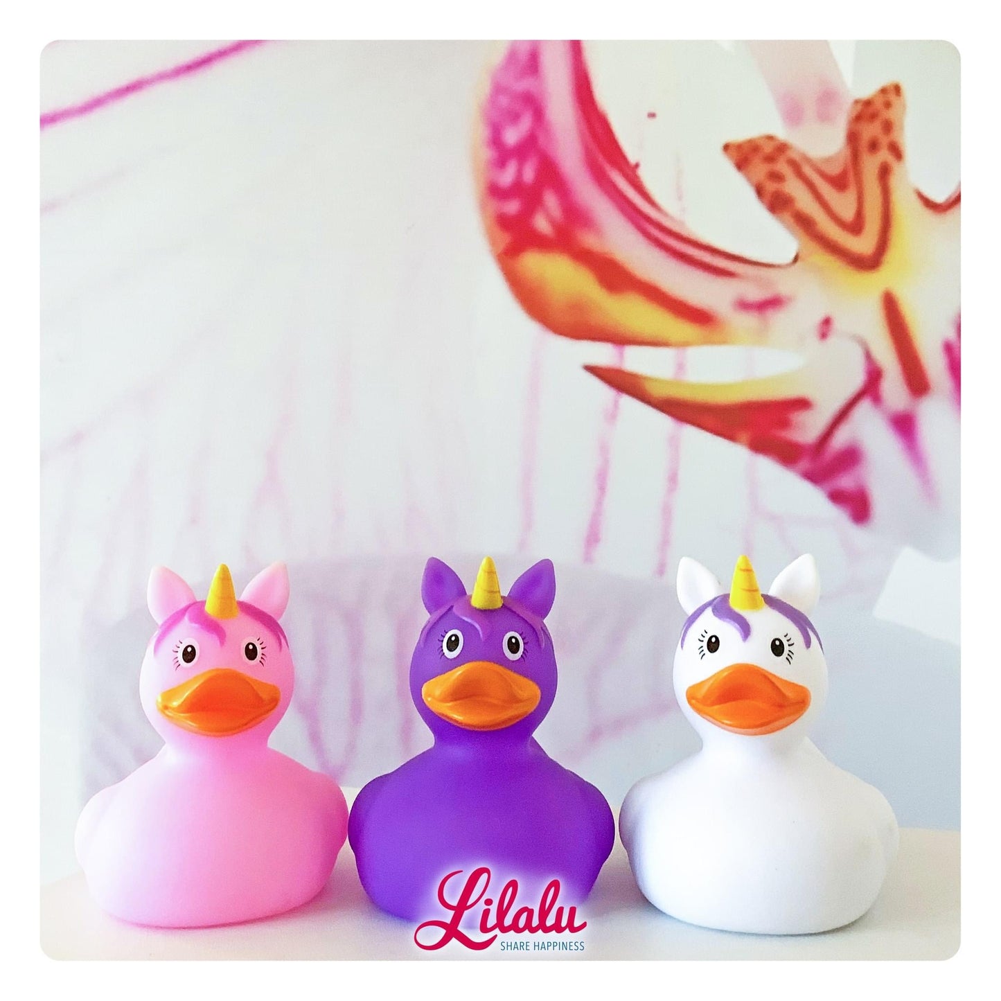 Canard Licorne Rose