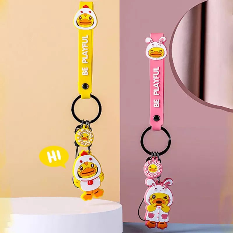 Dog duck keychain