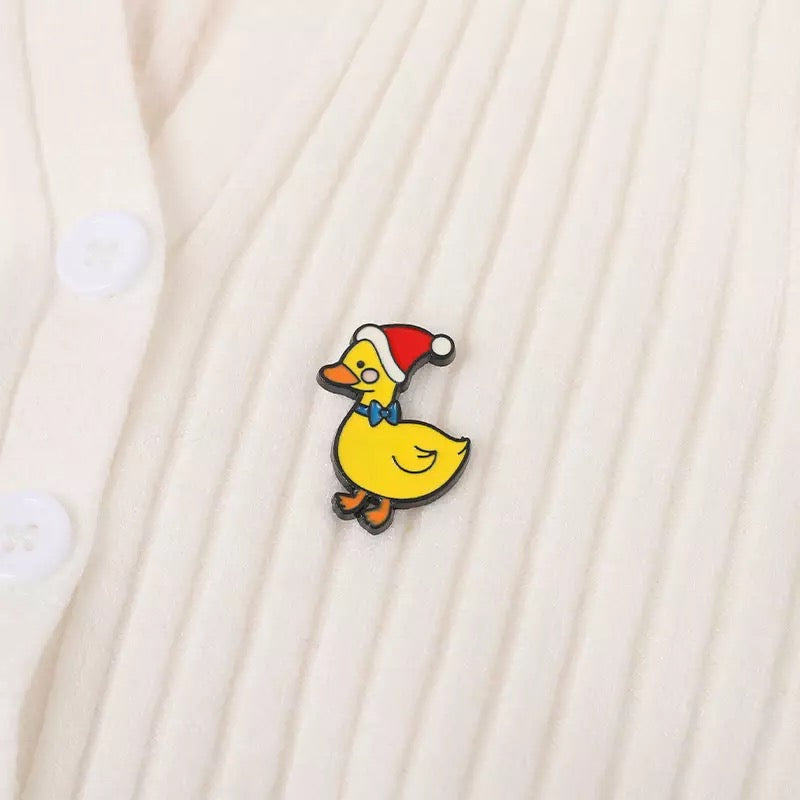 Weihnachten Weihnachtsmütze Ente Pins